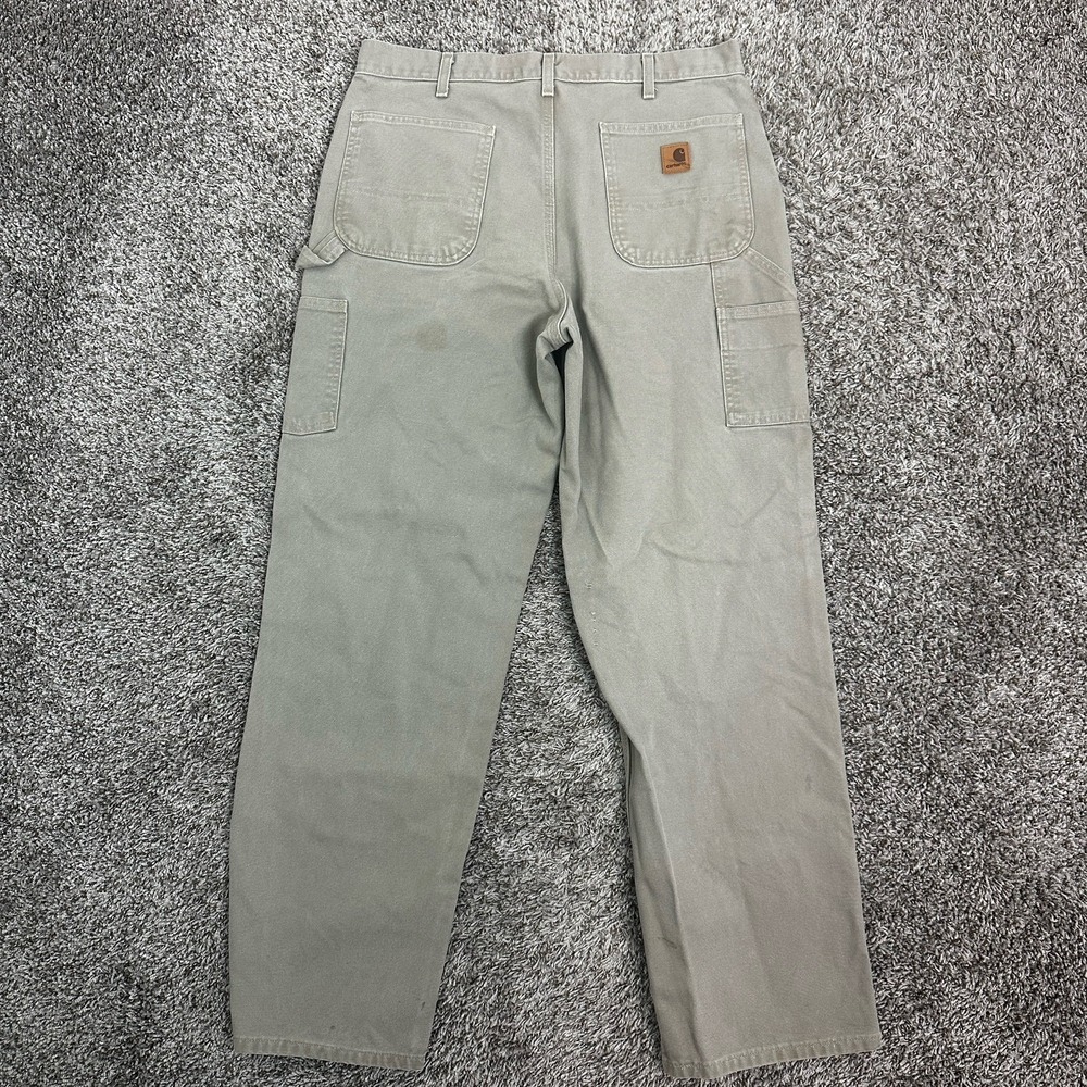 Carhartt B11-DES Washed Duck Work Dungaree Pant 36x34(34x32) Carpenter Grunge